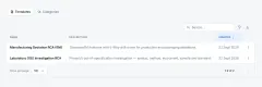 Root Cause Analysis: the template library, with a 6M fishbone template for manufacturing deviations and a laboratory OOS investigation template.